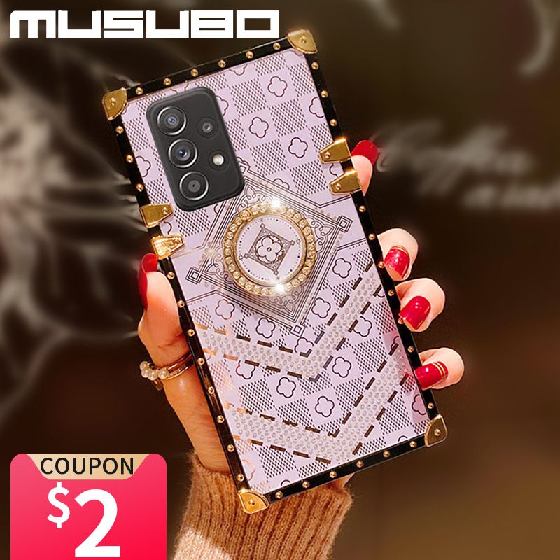 Musubo Liefde Ring Case Voor Samsung Galaxy S22 Plus S21 FE S20 Ultra Note 20 Stand Cover A22 5G A72 A71 A51 A52 Fundas Coque Capa_voghion.com