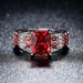 2025 New Red Square Zircon For Women, Light Luxury Fashion, High-end Sense, Elegant Ring_voghion.com