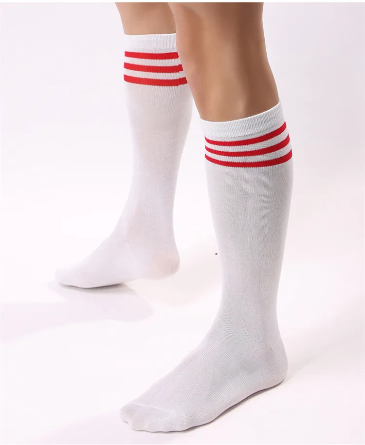 Disposable Student Thin Men Three Bars Soccer Knee Sports Sexy Men's Socks Trendy_voghion.com