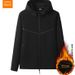 Chaqueta holgada informal de entrenamiento deportivo con gancho para otoño e invierno de 2025 para hombre, abrigo de forro polar, sudadera tipo cárdigan_voghion.com