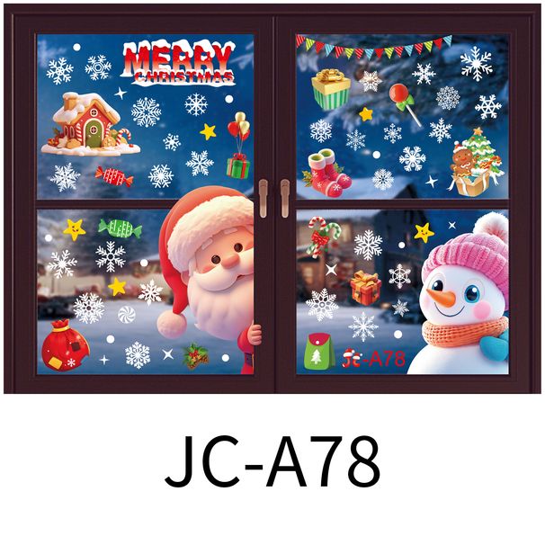 Vibrant Christmas Window Clings - Reusable Snowflake Decals For Holiday Home Decor, Frosted Glass Stickers, Seasonal Atmosphere Enhancer_voghion.com