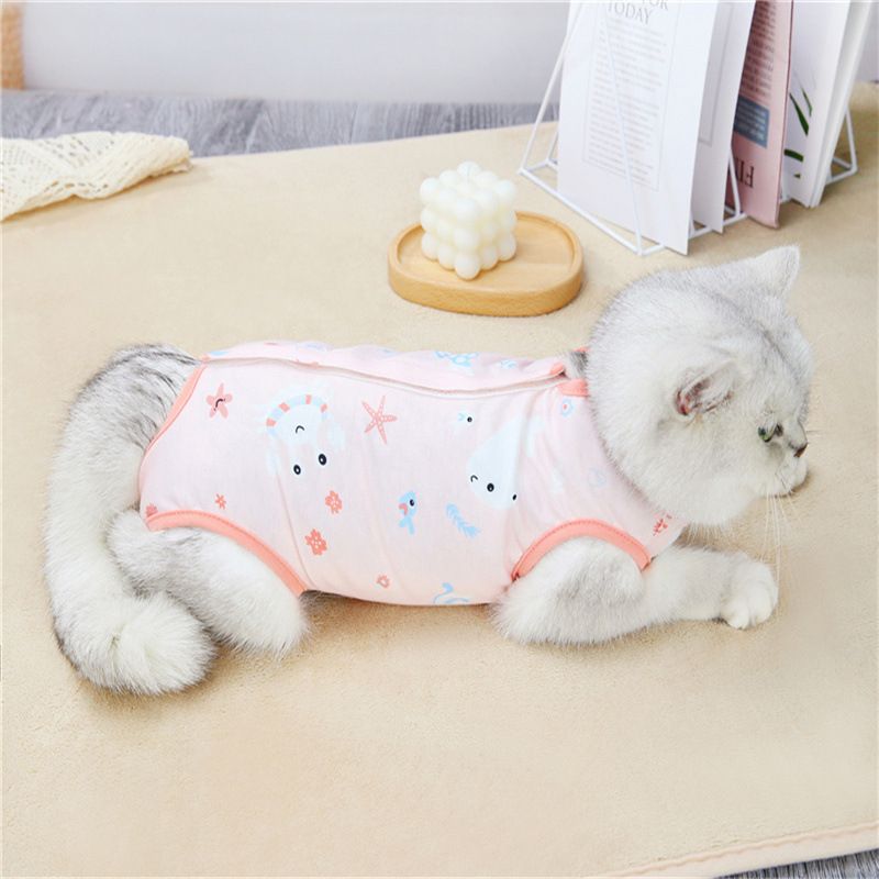 New Breathable Neutering Suit Cats, Female Cat Weaning Suit, Soft Post-Surgery Anti-Lick Thin Clothing For Kittens_voghion.com