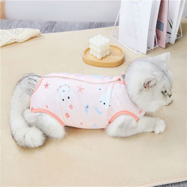 New Breathable Neutering Suit Cats, Female Cat Weaning Suit, Soft Post-Surgery Anti-Lick Thin Clothing For Kittens_voghion.com