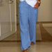 Women's Linen-Cotton Blend Straight Leg Pants - Loose Fit Muslim Casual Trousers For All Seasons_voghion.com