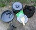 Set da campeggio per 1-2 persone, per esterni, portatile, in ossido di alluminio, per picnic, barbecue, DS-200_voghion.com