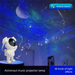 Novo projetor de lâmpada de astronauta de alta definição céu estrelado sala de estar quarto decoração de teto atmosfera musical ni_voghion.com