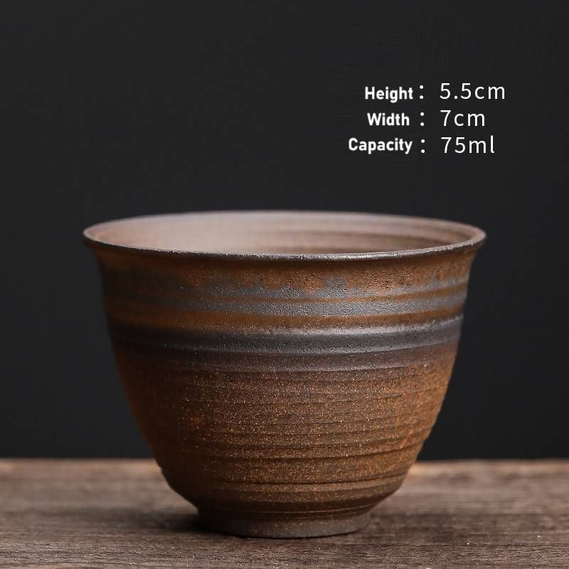 Handmade vintage ceramic teacup tea bowl master cup single cup ceramic kung fu teacup_voghion.com