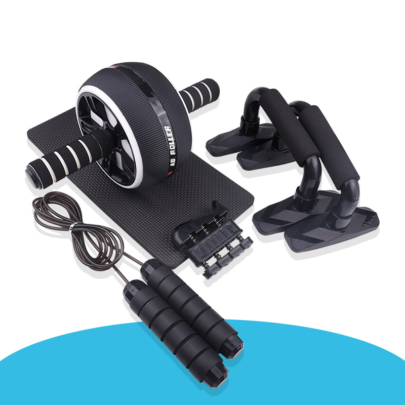 Fitness Equipments New Abdominal Wheel Combination Set Push Up Stand Skipping Rope Piano Gripper Muscle Training Sports Goods_voghion.com