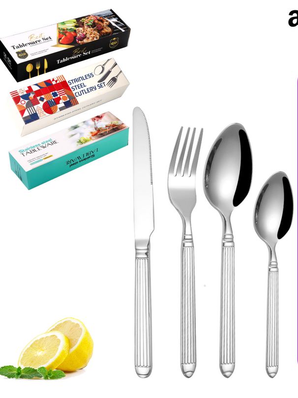 High End Western Tableware Set Stainless Steel Steak Knife Fork And Spoon 16/24 Piece Set_voghion.com