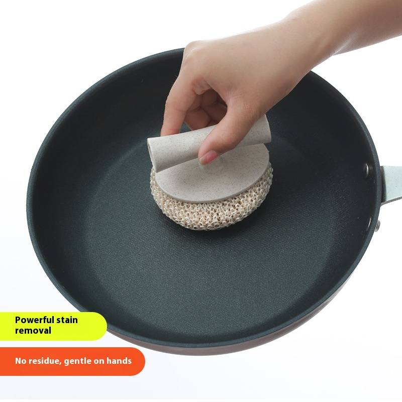 Nano staalwol scrubber met lange steel – krasvrije afwasborstel voor potten en pannen | Duurzame, roestbestendige schoonmaaktool die niet verhaart_voghion.com