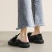 Women's Thick-soled Loafers For Spring And Autumn - Retro British Style - Small Leather Shoes With Black Bows - Soft Sole Sneakers_voghion.com