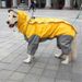 Yellow Dog Raincoat With Detachable Hoodie, Drawstring Coat, 10 Sizes_voghion.com
