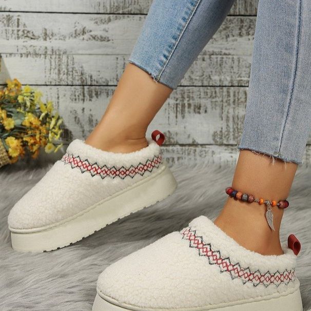 SHLIANG új téli női rövid plüss meleg hótaposó alkalmi cipő új velúr szőrme bokacsizma lapos platform hótaposó SB066_voghion.com