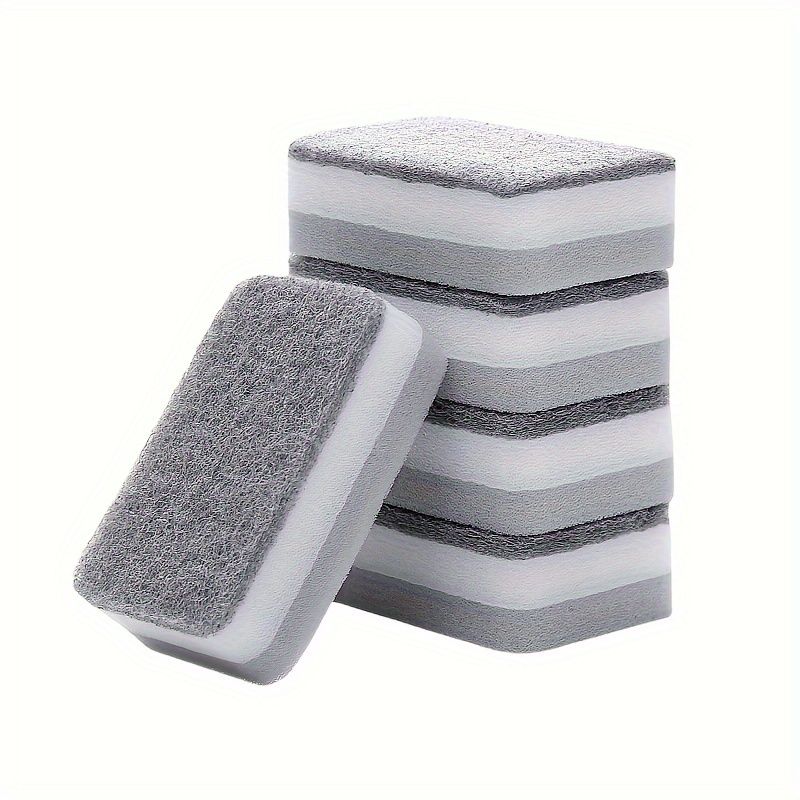 10pcs Double-sided Cleaning Sponges Pan Pot Dish-Washing Sponges Household Scouring Pad Kit Tools Kitchen Tableware Brush_voghion.com
