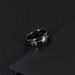 Men's Tungsten Carbide Ring - Black ECG Design Wedding Band For Men, Scratch Resistant & Comfort Fit, Sizes 7-11_voghion.com