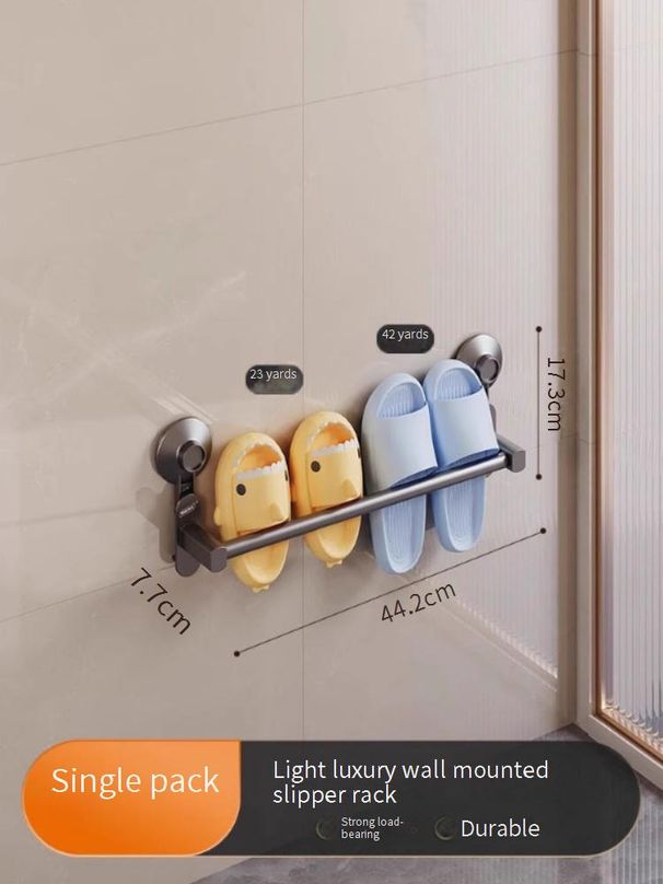No Drill Bathroom Shoe Rack Wall Mounted Door Hanging Drying Storage Organizer For Shower Toilet_voghion.com