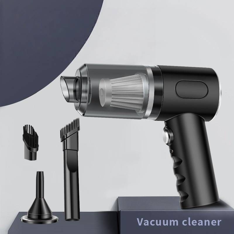 Draadloze handstofzuiger voor in de auto - 5500Pa krachtige zuigkracht, nat/droog reinigen, 7,4V oplaadbaar, compact en draagbaar voor auto, thuis en op kantoor_voghion.com