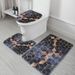New Seafloor 3d Printed Toilet Floor Mat Carpet Bathroom Bathroom Three Piece Bath Mat Absorbent_voghion.com