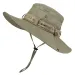 Fashion Summer Men Bucket Outdoor UV Protection Wide Brim Panama Safari Hunting Hiking Mesh Fisherman Hat Beach Sunscreen Cap_voghion.com