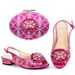 Women's low heeled sandals with evening bag matching drill button_voghion.com