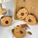 Niedliche Plüsch-Geldbörse Capybara, Münzaufbewahrung, Schlüsselanhänger, Anhänger, Geschenk, Kopfhörer, Schutztasche_voghion.com