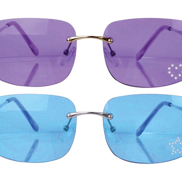 Justice Girls' Frameless Sunglasses Set, Lilac and Blue, 2-Pack_voghion.com