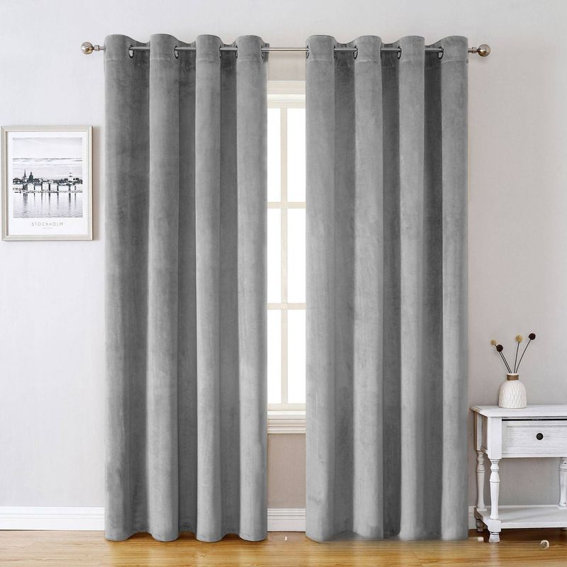 Curtains Blackout Curtains For Bedroom Living Room Thermal Insulated Sun Blocking Drapes Luxury Velvet Fabric_voghion.com