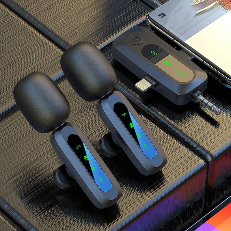 Wireless Lavalier Microphone For Phone,Computer, Mini Lapel Mic With Noise Reduction And Crystal Sound For Video Recording, Vlogging, YouTube_voghion.com