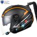DOT & 3C Certified Motorcycle Half Helmet With Bluetooth & Braid - Lightweight ABS Shell, Dual Visor, Universal Fit For Men & Women_voghion.com