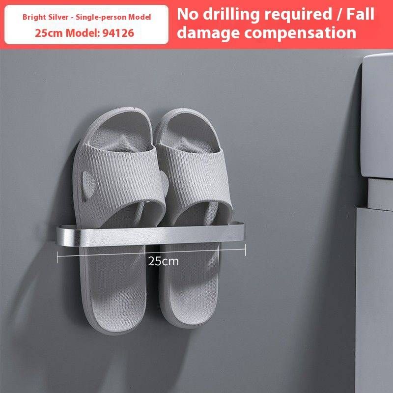 Portasciugamani da bagno in alluminio spaziale senza fori – Organizer da parete per doccia con ganci per asciugamani, accappatoi e scarpe (diverse misure e colori)_voghion.com