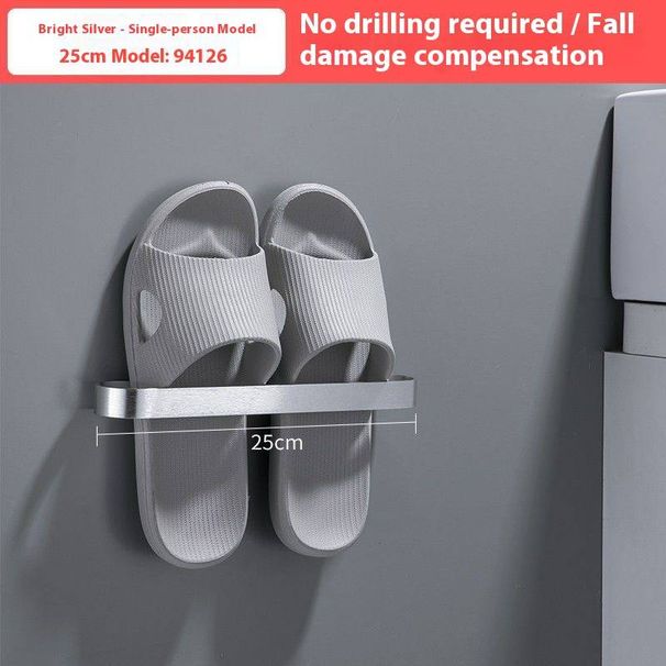 Portasciugamani da bagno in alluminio spaziale senza fori – Organizer da parete per doccia con ganci per asciugamani, accappatoi e scarpe (diverse misure e colori)_voghion.com