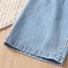 "Girls' Distressed Denim Pants – 100% Cotton, A-Class Safety, Soft Washed & Comfortable For Ages 3-8 (100-130cm)"_voghion.com