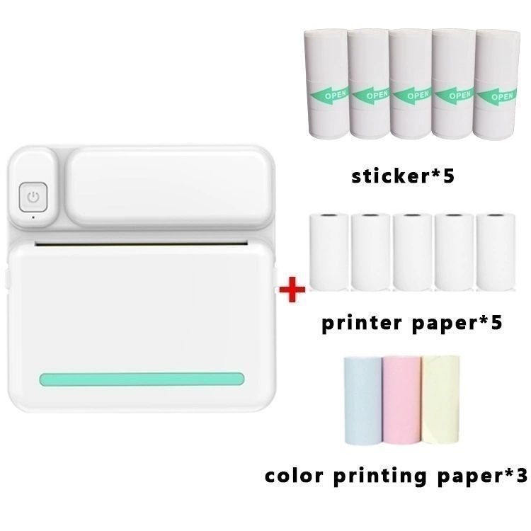 New Wireless Portable Mini Pocket Student Error Correction Printer Bluetooth Photo Text Inkless Thermal_voghion.com