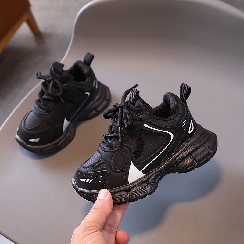 Children's Sports Leather Surface 2025 Spring And Autumn New Style Girls' Walking Boys' Non Slip Casual Running Shoes_voghion.com