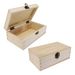 Plain Wood Wooden Rectangular Hinged Storage & Christmas Eve Boxes - CHOOSE SIZE_voghion.com