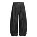Men's American Style Loose Wide-Leg Scythe With Belt, INS Trendy Brand, Solid Color Versatile Long Pants_voghion.com