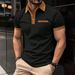 Men Waffle T Shirt Short Sleeve Button Top Casual Tee Lapel Neck Shirt Summer Men's Tee Hombre Fashion Customs_voghion.com