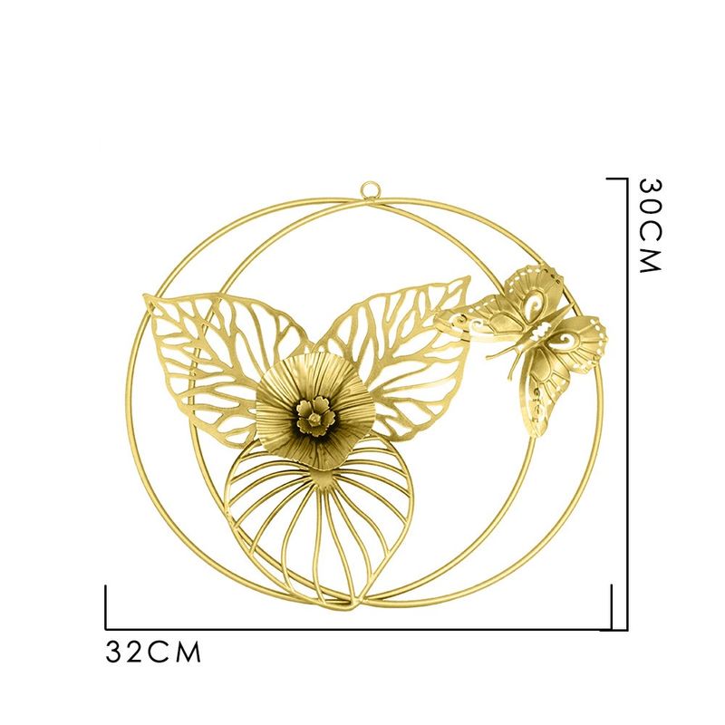 Foyer decoration, American style light luxury Wall hanging, creative living room wall decoration, painted butterfly metal wall decoration_voghion.com