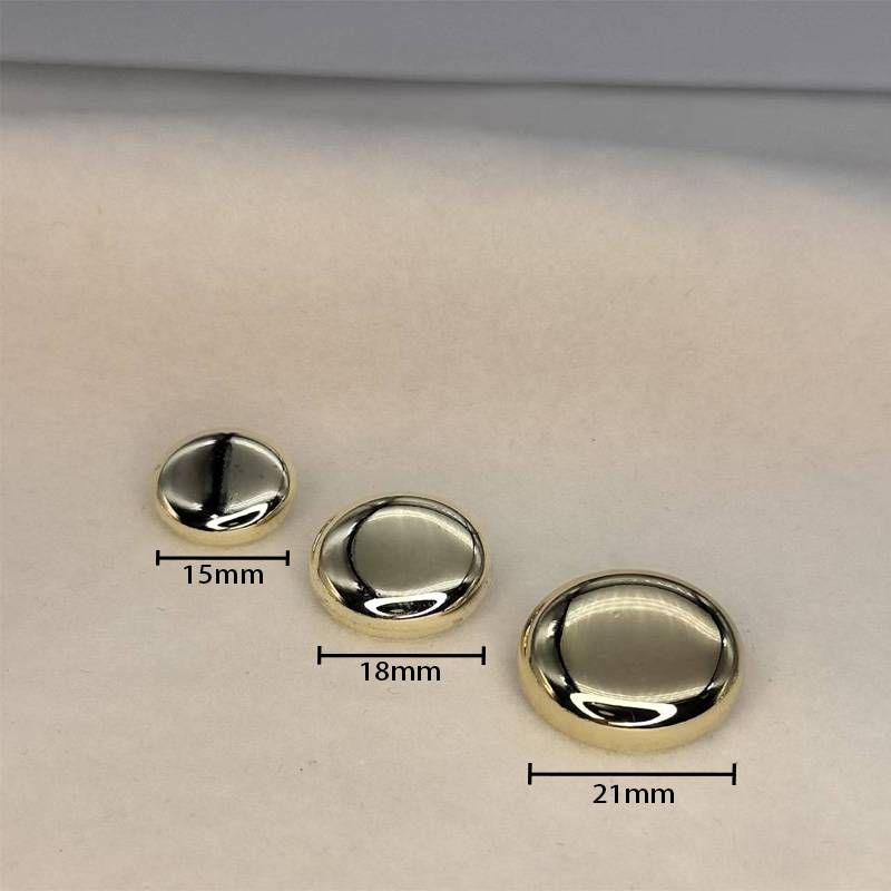 10pcs 18-21mm Flat Metal Button Antioxidant, Elegant Gold Button For Coats, Trench Coats And Shirts_voghion.com