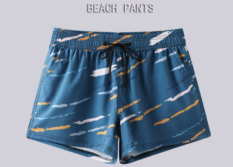 Vêtements pour hommes Pantalons de plage Shorts de vacances en bord de mer Tissu élastique Pantalons décontractés polyvalents Pantalons de natation_voghion.com