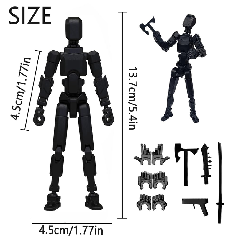 YOUEN New Assembly Completed-Titan 13 Action Figure,Dummy Robot 13 Action Figures Set,3D Printed Multi-Jointed Action Figures_voghion.com