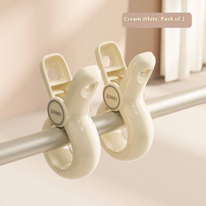 Premium ABS Clothes Pins – Stylish Windproof Laundry Clips For Blankets, Sheets & Garments (2-Pack/4-Pack, Milk White & Dark Green Options)​_voghion.com