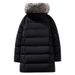 Herren-Winterparka mit abnehmbarer Kapuze und Kunstpelzbesatz, übergroße Passform, schwere Polyesterfüllung, Design mit mehreren Taschen, lässige lange Jacke_voghion.com
