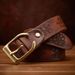 Cinture da uomo personalizzate in rilievo, fatte a mano, in vera pelle, con strato superiore in pelle, fibbia retrò in rame, cintura da uomo personalizzata alla moda._voghion.com
