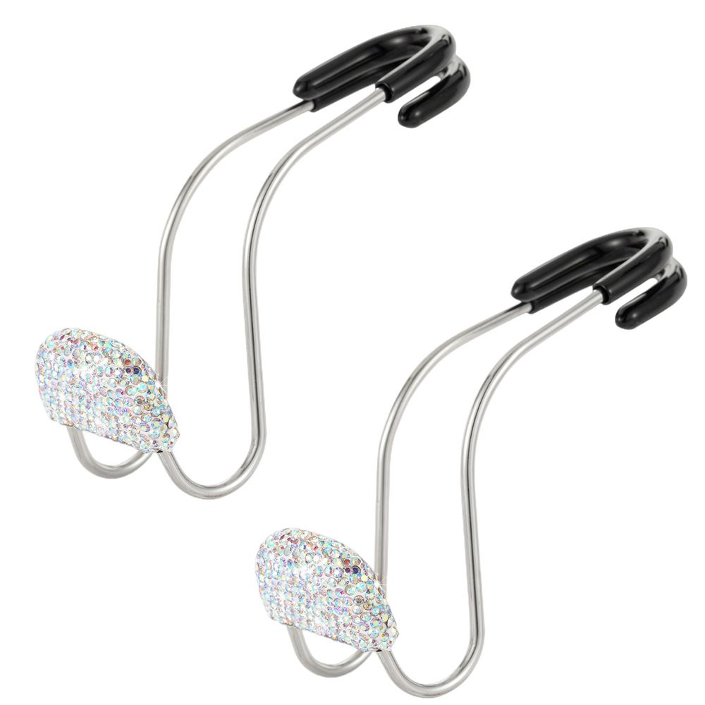 Nuovo gancio per auto multifunzionale con retro in acciaio inossidabile intarsiato a forma di diamante_voghion.com