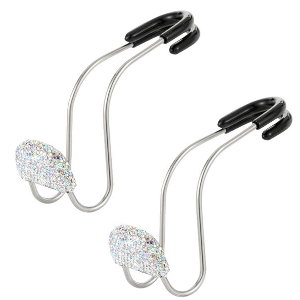 Nuovo gancio per auto multifunzionale con retro in acciaio inossidabile intarsiato a forma di diamante_voghion.com