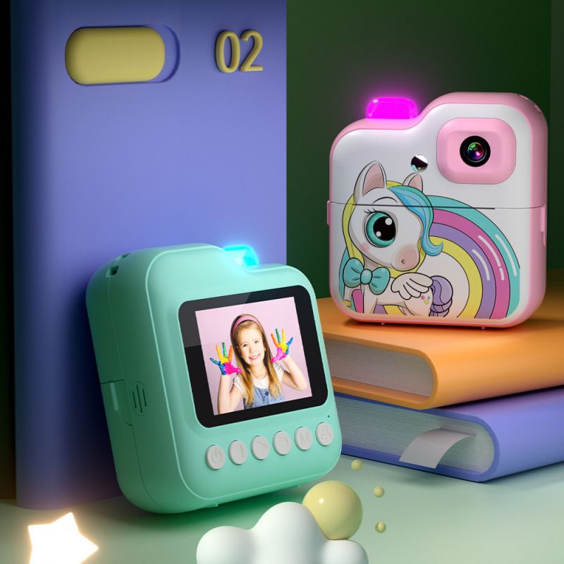 【High Quality】 New Q6 Pegasus Children's Instant Camera Atmosphere Light Error Correction Printer Student_voghion.com