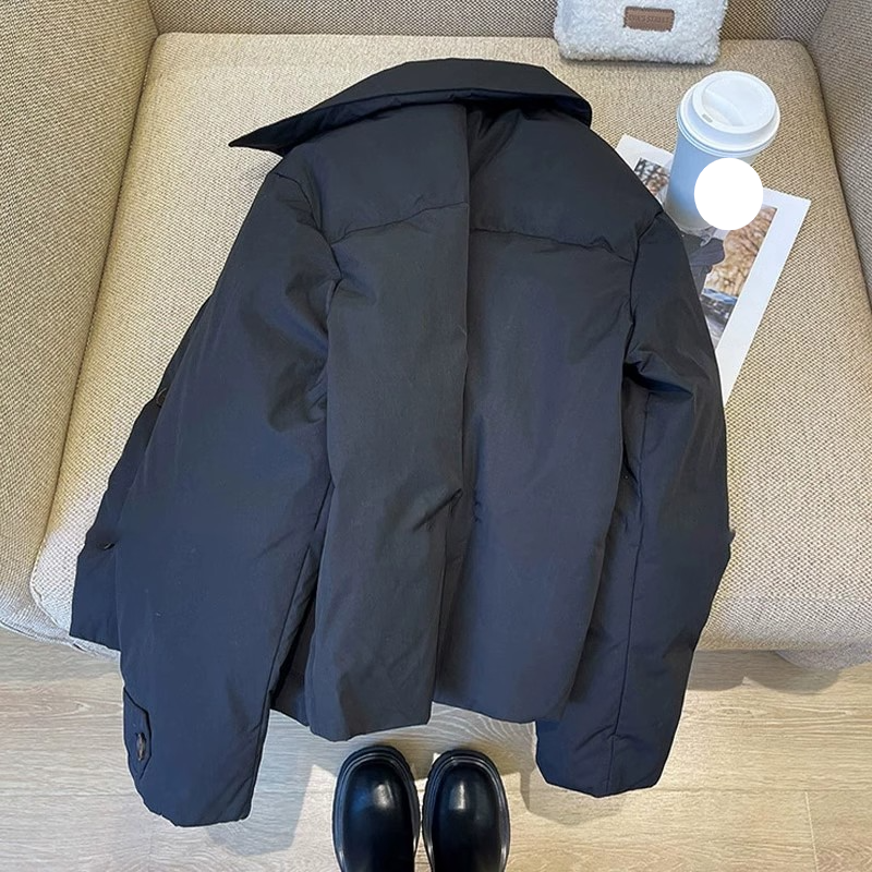 Men's Clothing Absolutely beautiful!!! Don't miss it, full of design! 2024 new niche black cotton jacket for slimming_voghion.com