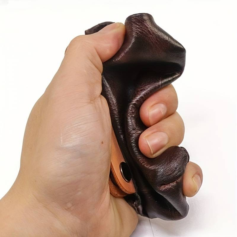 Neues Portemonnaie im Vintage-Stil, handgeriebene Farbe, pflanzlich gegerbtes Leder, farblich gemischt, einfacher Kartenhalter, Kartenhalter, Portemonnaie mit Reißverschluss_voghion.com