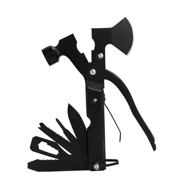 16-in-1 Folding Multi-functional Axe Hammer Emergency Tool Outdoor Camping Multi-purpose Tool_voghion.com
